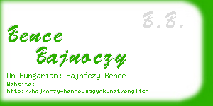 bence bajnoczy business card