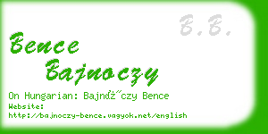 bence bajnoczy business card